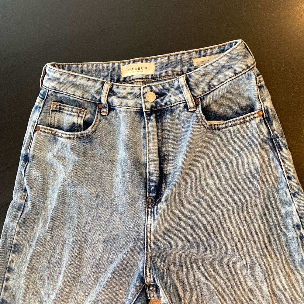 pacsun acid wash mom jeans